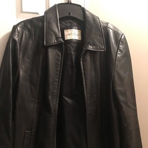 Soft leather spring jacket